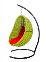 Плетеное подвесное кресло-кокон DeckWOOD (зеленый)