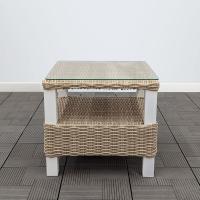 Столик кофейный со стеклом ЛИАНА 51х51х46 жгут 9677 каркас 9003