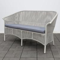 Скамья 2-х местная СЕЛИГЕР жгут 2058 с подушкой ткань 14808 каркас 9003