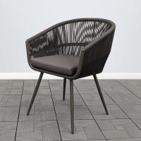 Кресло РИЦА шнур графит с подушкой 13805 каркас 6818