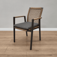 Кресло обеденное PANSYжгут рыжий с подушкой