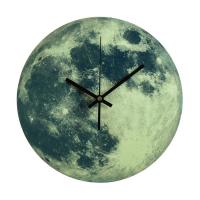  Часы настенные, серия: Интерьер, "Луна", светятся в темноте, d=30 см