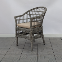 Кресло обеденное САНТОРИНИ жгут 7416 с подушкой ткань 09306