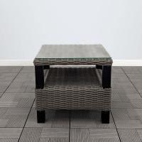 Столик кофейный со стеклом ЛИАНА 51х51х46 жгут 7425 каркас 9005