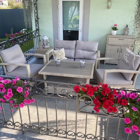 Комплект плетеной мебели ВЕНЕЦИЯ (комплектация: 2х-местный диван, 2 кресла, столик)