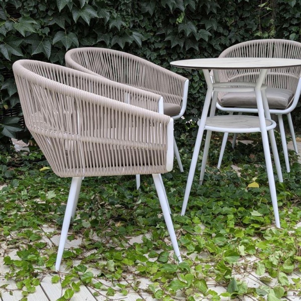 Кресло РИЦА роуп CHD6-03 с подушкой ткань 14817 каркас 9003 Кресло РИЦА роуп CHD6-03 с подушкой ткань 14817 каркас 9003