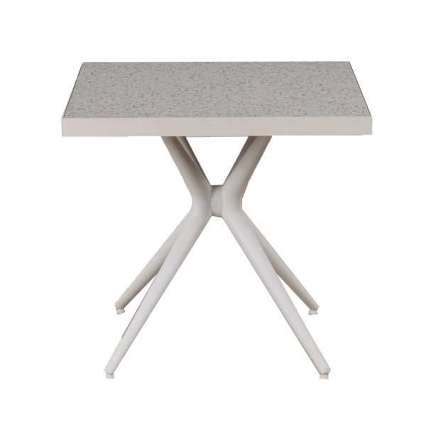 Стол ЭЛЬБРУС 80х80х75/ керамогранит белый Стол ЭЛЬБРУС 80х80х75/ керамогранит белый