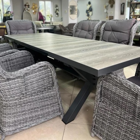 Комплект Валенсия с НЕраздвижным столом из керамогранита