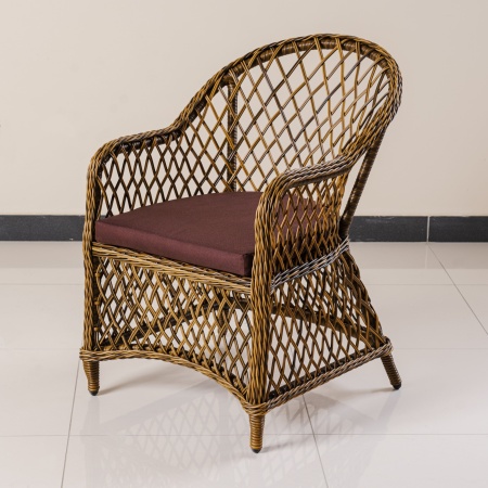 Кресло Уэльс ажурное плетение мореная лиственница