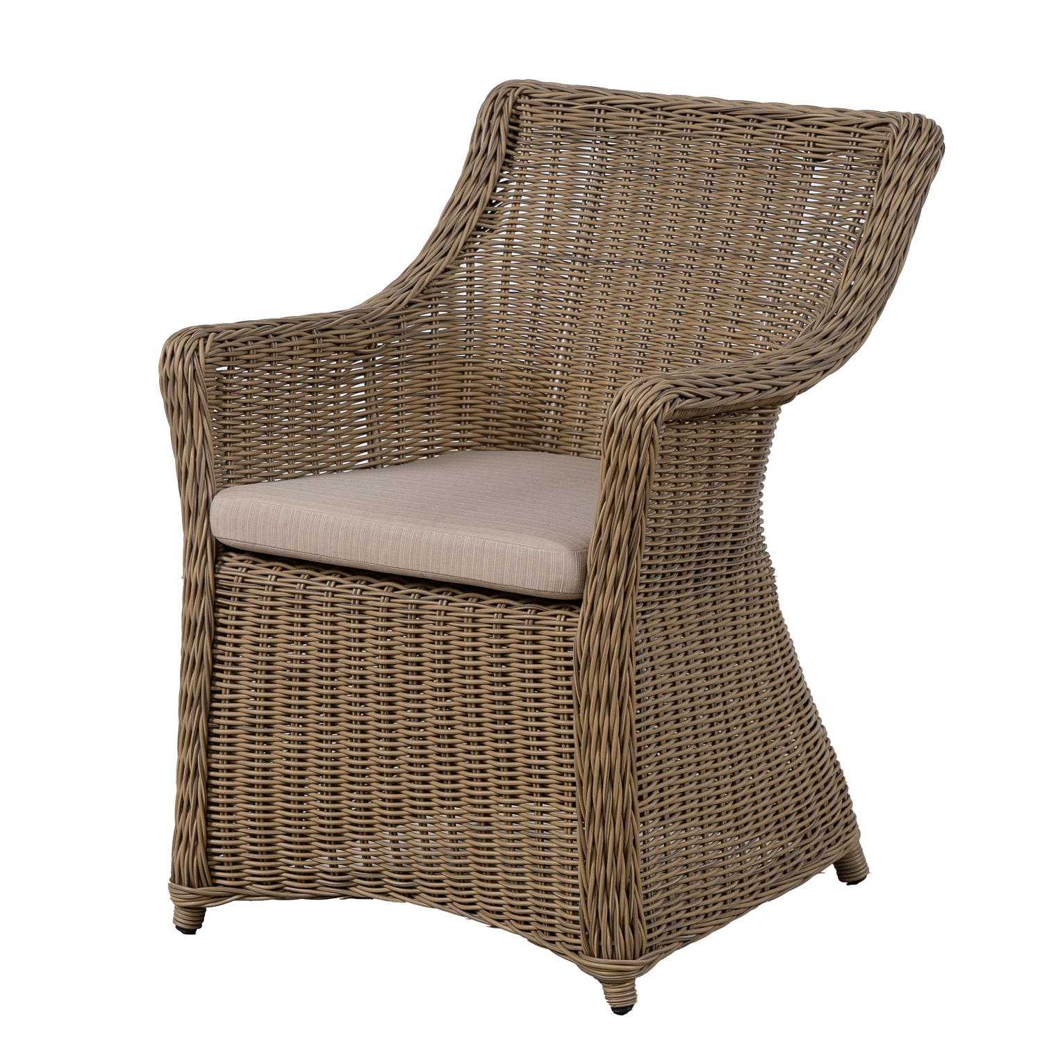 ПЛЕТЕНОЕ КРЕСЛО КОРФУ ОБЕДЕННОЕ С ПОДУШКОЙ