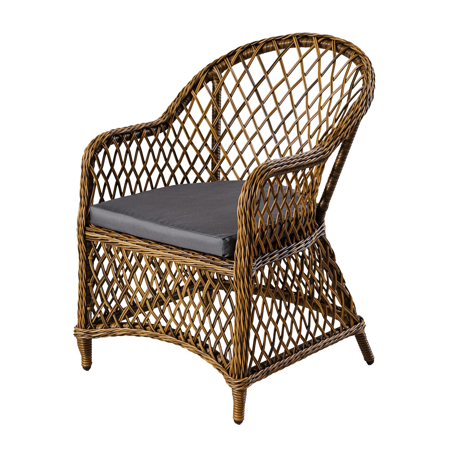 Кресло Уэльс ажурное плетение с подушкой