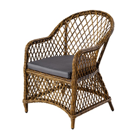 Кресло Уэльс ажурное плетение с подушкой