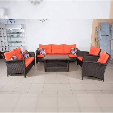 Комплект плетеной мебели ВЕНЕЦИЯ жгут 7462/7425 с подушками Комплект плетеной мебели ВЕНЕЦИЯ жгут 7462/7425 с подушками