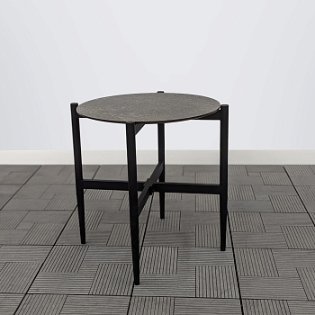 Стол кофейный КАРЕЛИЯ D-45 HPL Верона каркас 9005