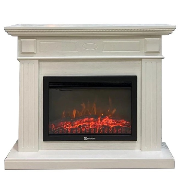 Каминокомплект Firelight Bianco 25 шпон беленый дуб с очагом Plus EFP/P-2520LS