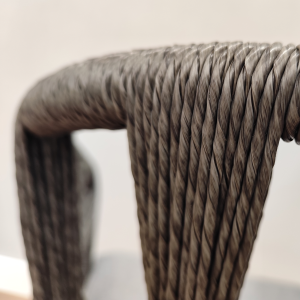 Кресло обеденное Tornado жгут серый каркас серый с подушкой серой Кресло обеденное Tornado жгут серый каркас серый с подушкой серой