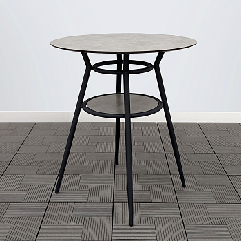 Стол РИЦА-2 D-65 HPL северный камень каркас 7016