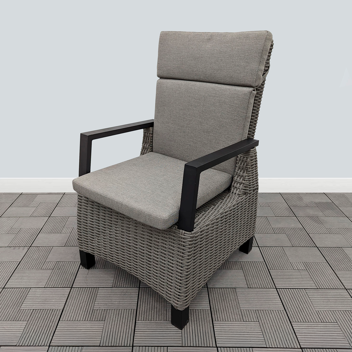 Кресло обеденное ЛИАНА с системой реклайн серое