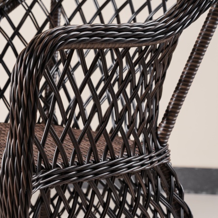 Кресло Уэльс ажурное плетение мокко