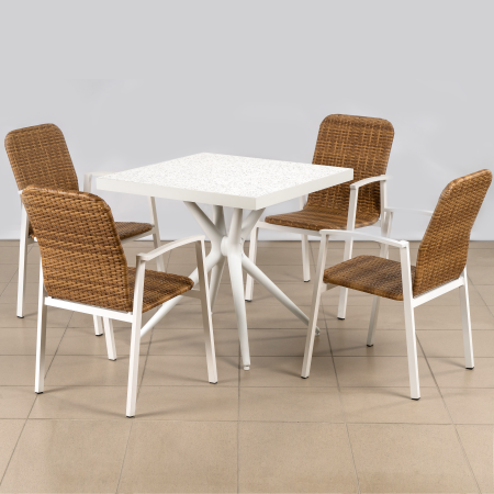 Композиция плетеной мебели ЯМАЛ+ЭЛЬБРУС на 4 персоны