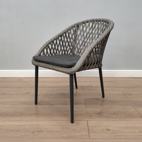 Кресло ЭММА серый/антрацит с подушкой Кресло ЭММА серый/антрацит с подушкой