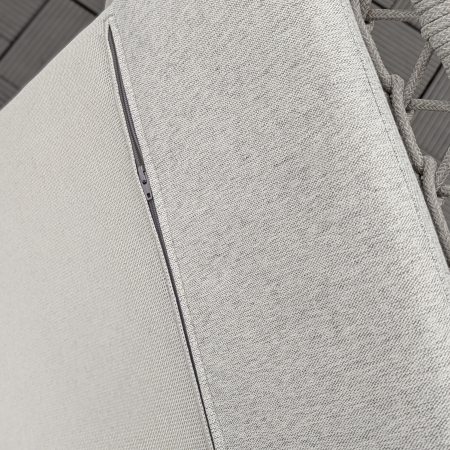 Кресло обеденное CLUB жгут св-серый каркас серый с подушкой ткань серая