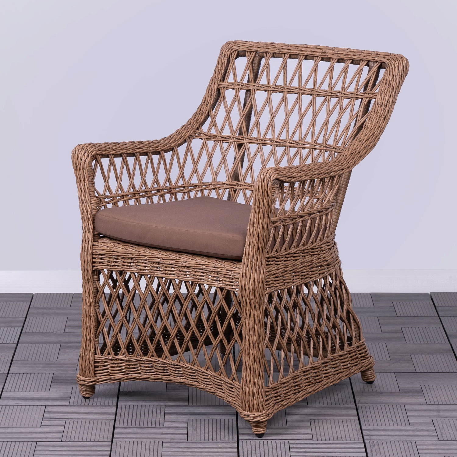 Кресло обеденное САРДИНИЯ жгут 32530 с подушкой ткань 14809