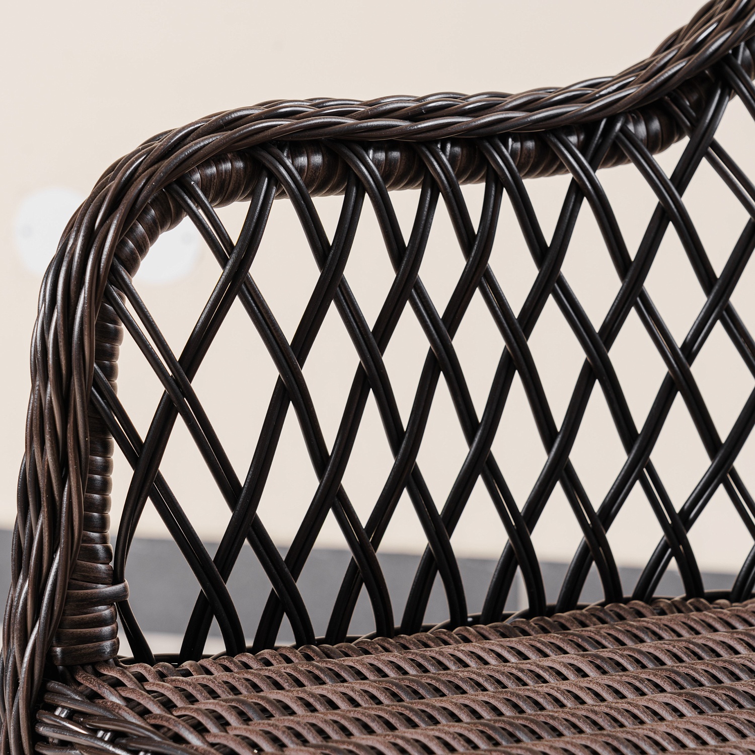 Кресло Уэльс ажурное плетение с подушкой