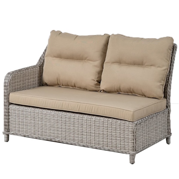 Диван плетеный правый РИО-ГРАНДЕ с подушками ткань жгут 9677 Диван плетеный правый РИО-ГРАНДЕ с подушками ткань жгут 9677