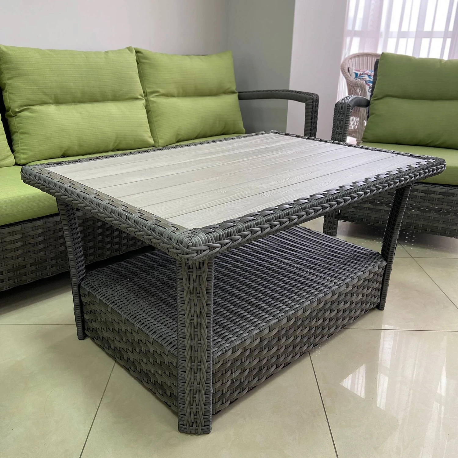 Комплект плетеной мебели ВЕНЕЦИЯ (комплектация: 3х-местный диван, 2 кресла, стол)