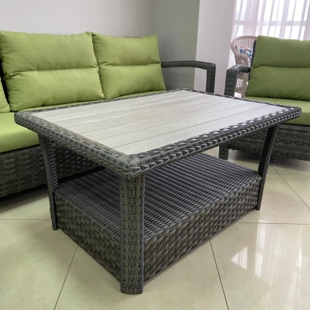 Комплект плетеной мебели ВЕНЕЦИЯ серый комб