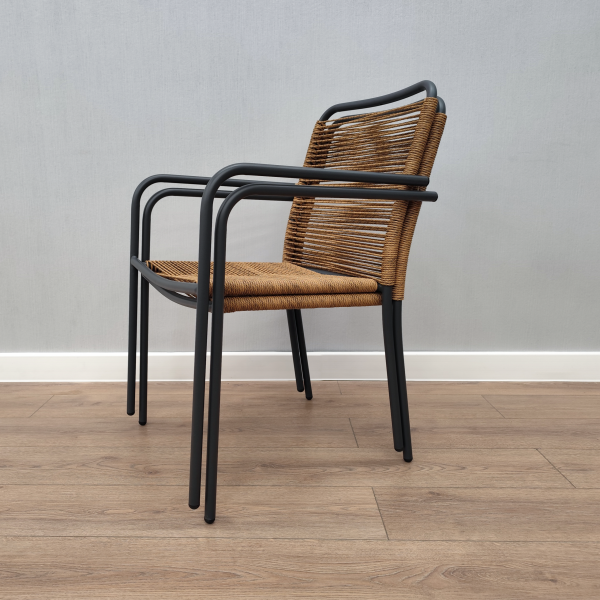 Кресло COLLETT  антрацит/бежевый Кресло COLLETT  антрацит/бежевый