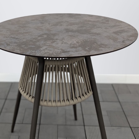 Стол РИЦА D- 65 HPL булат роуп D6-03 каркас 6818