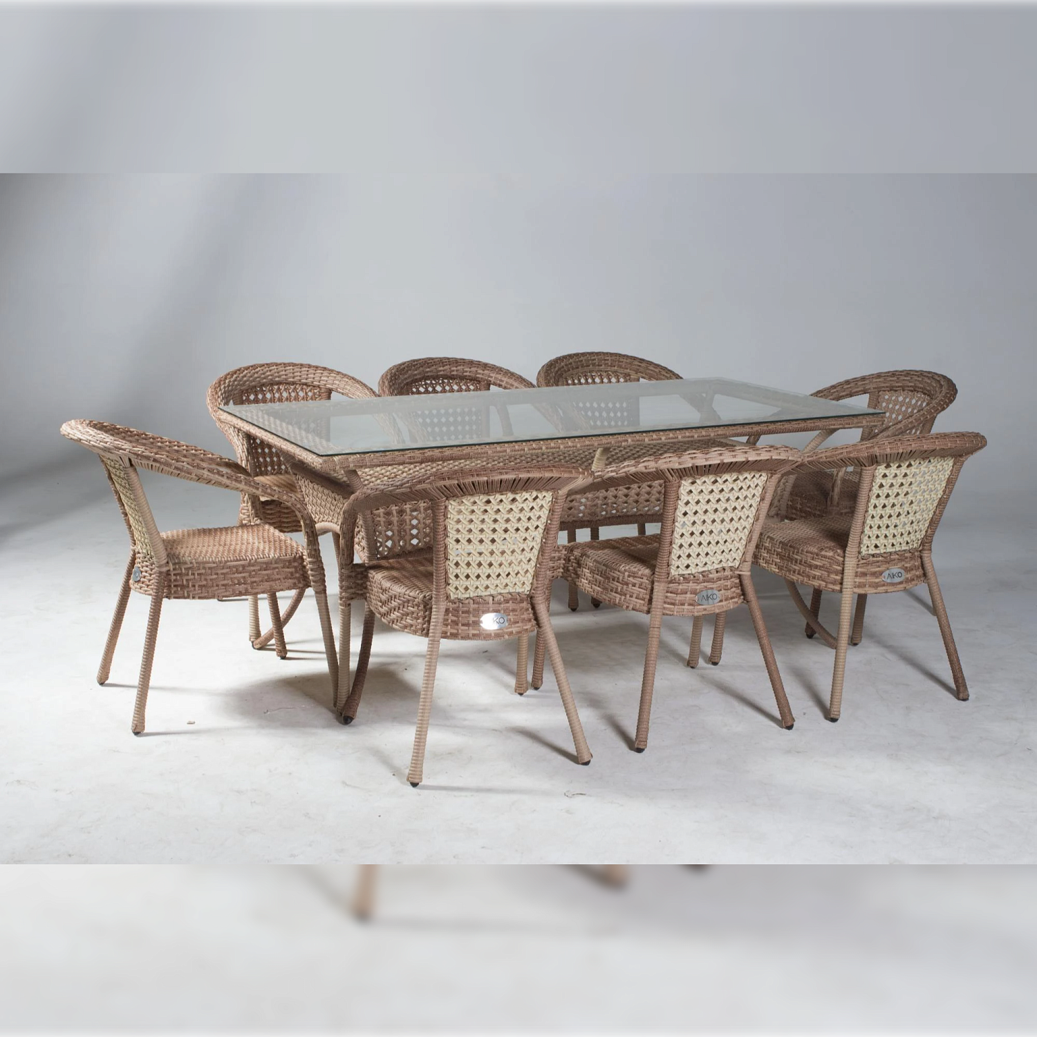 Комплект плетеной мебели Dagni ( стол 180 см + 8 кресел)