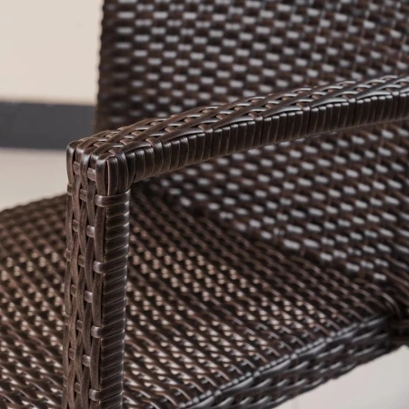 Комплект плетеной мебели Милан со столом 130 см, цвет: мокко Комплект плетеной мебели Милан со столом 130 см, цвет: мокко