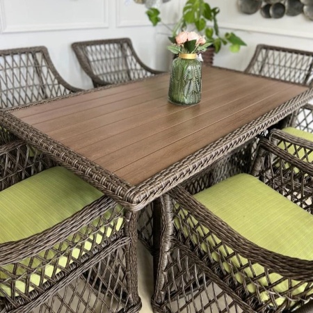 Комплект плетеной мебели Сицилия (стол + 6 кресел) 30832