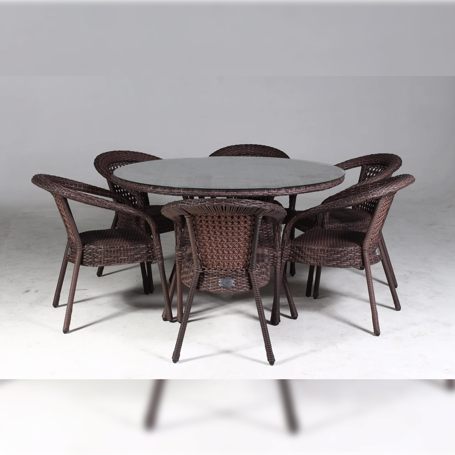 Комплект плетеной мебели Dagni, (стол 130 см + 6 кресел)