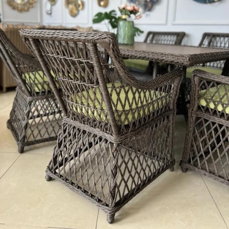 Комплект плетеной мебели Сицилия (стол + 6 кресел) 30832