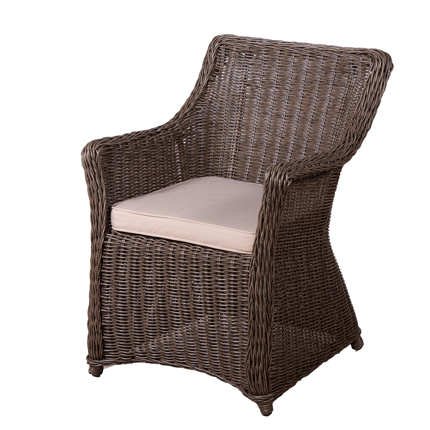 ПЛЕТЕНОЕ КРЕСЛО КОРФУ ОБЕДЕННОЕ С ПОДУШКОЙ