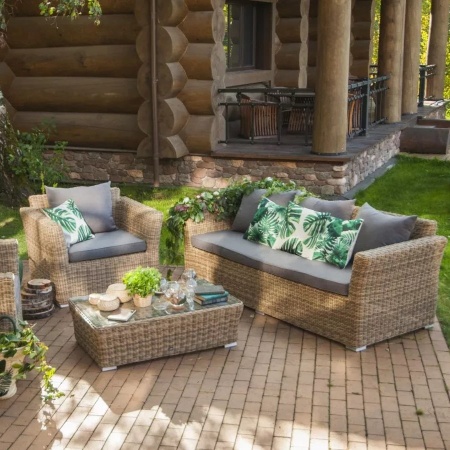 Комплект из искусственного ротанга Скарлетт с 3х-местным диваном Комплект из искусственного ротанга Скарлетт с 3х-местным диваном