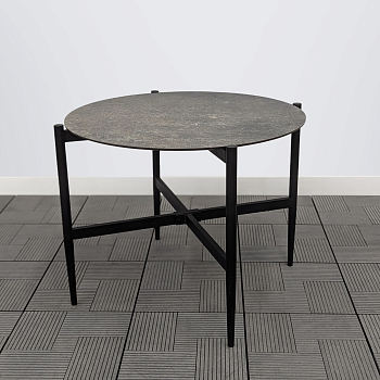 Стол кофейный КАРЕЛИЯ D-65 HPL Верона каркас 9005