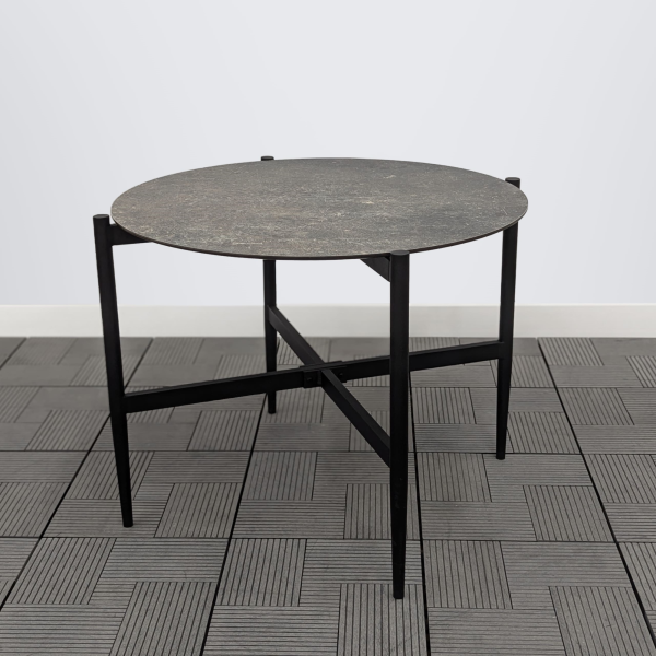 Стол кофейный КАРЕЛИЯ D-65 HPL Верона каркас 9005