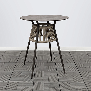 Стол РИЦА D- 65 HPL булат роуп D6-03 каркас 6818