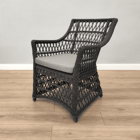 Кресло Сардиния обеденное жгут 8876 с подушками ткань 603.804