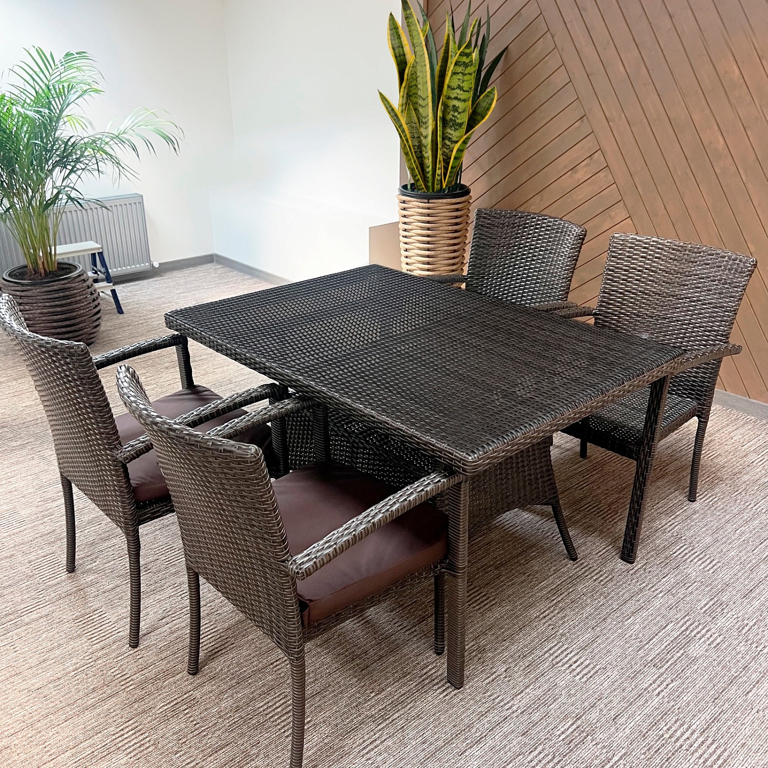 Комплект плетеной мебели Милан со столом 130 см Комплект плетеной мебели Милан со столом 130 см