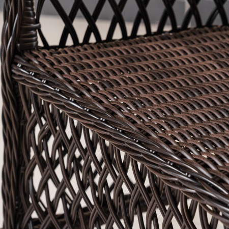 Кресло Уэльс ажурное плетение мокко