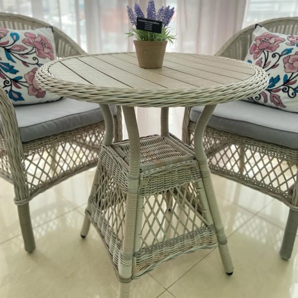 Комплект мебели California (стол+2кресла) серая  Комплект мебели California (стол+2кресла) серая