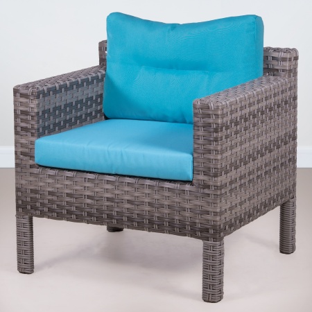 ПЛЕТЕНОЕ КРЕСЛО РОДОС С ПОДУШКАМИ жгут 7262/7425