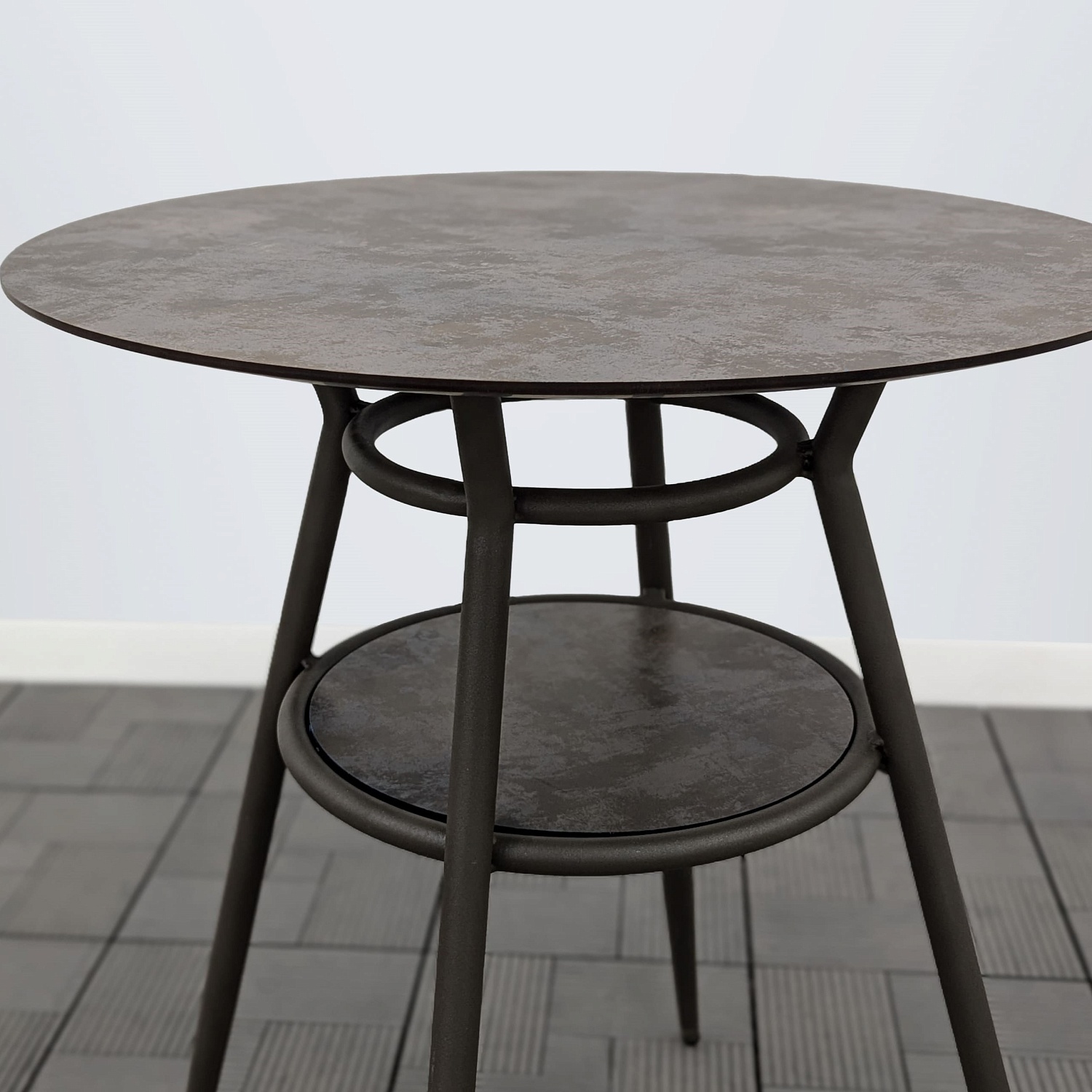 Стол РИЦА-2 D-65 HPL булат каркас 9005