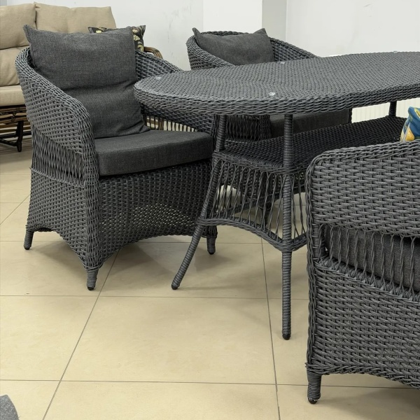 Обеденный комплект "Гарден", цвет маренго